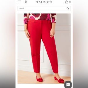 Talbots red Hampshire style ankle pants